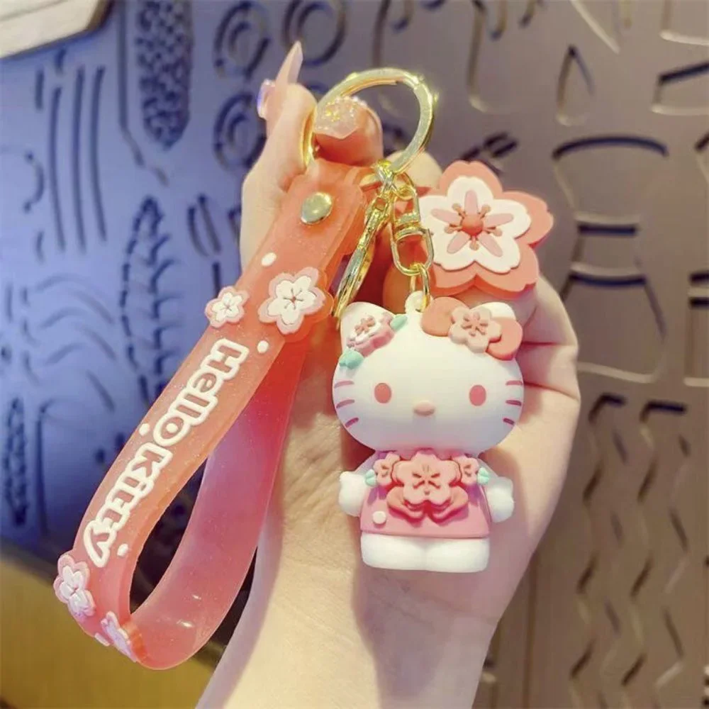 Hello Kitty Sanrio Key Chain Key Ring Charm Cute Figurine Keychain Party Gift